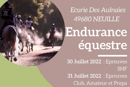 Compétition d'endurance équestre à Neuillé