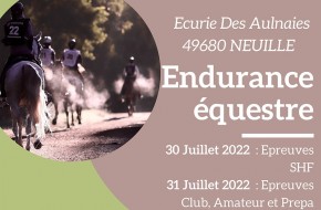 Compétition d'endurance équestre à Neuillé