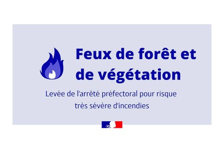 Levée de l’arrêté préfectoral pour risque très sévère d’incendies
