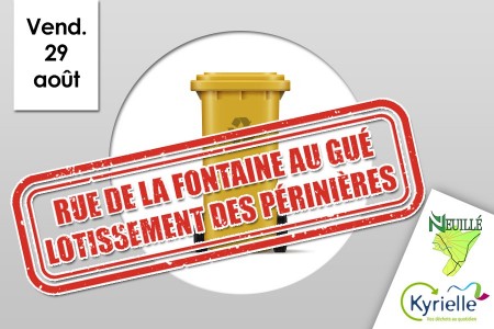 Ramassage des poubelles jaunes